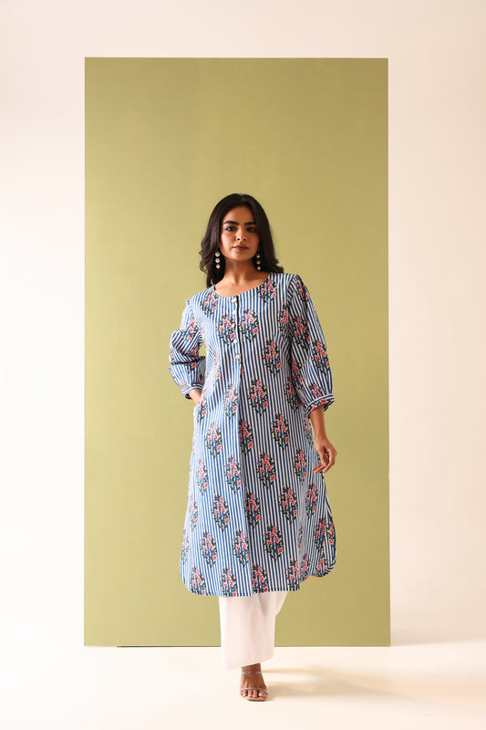 Blue Tulip Cotton Coord Set