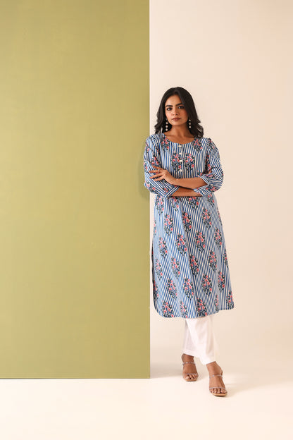 Blue Tulip Cotton Coord Set