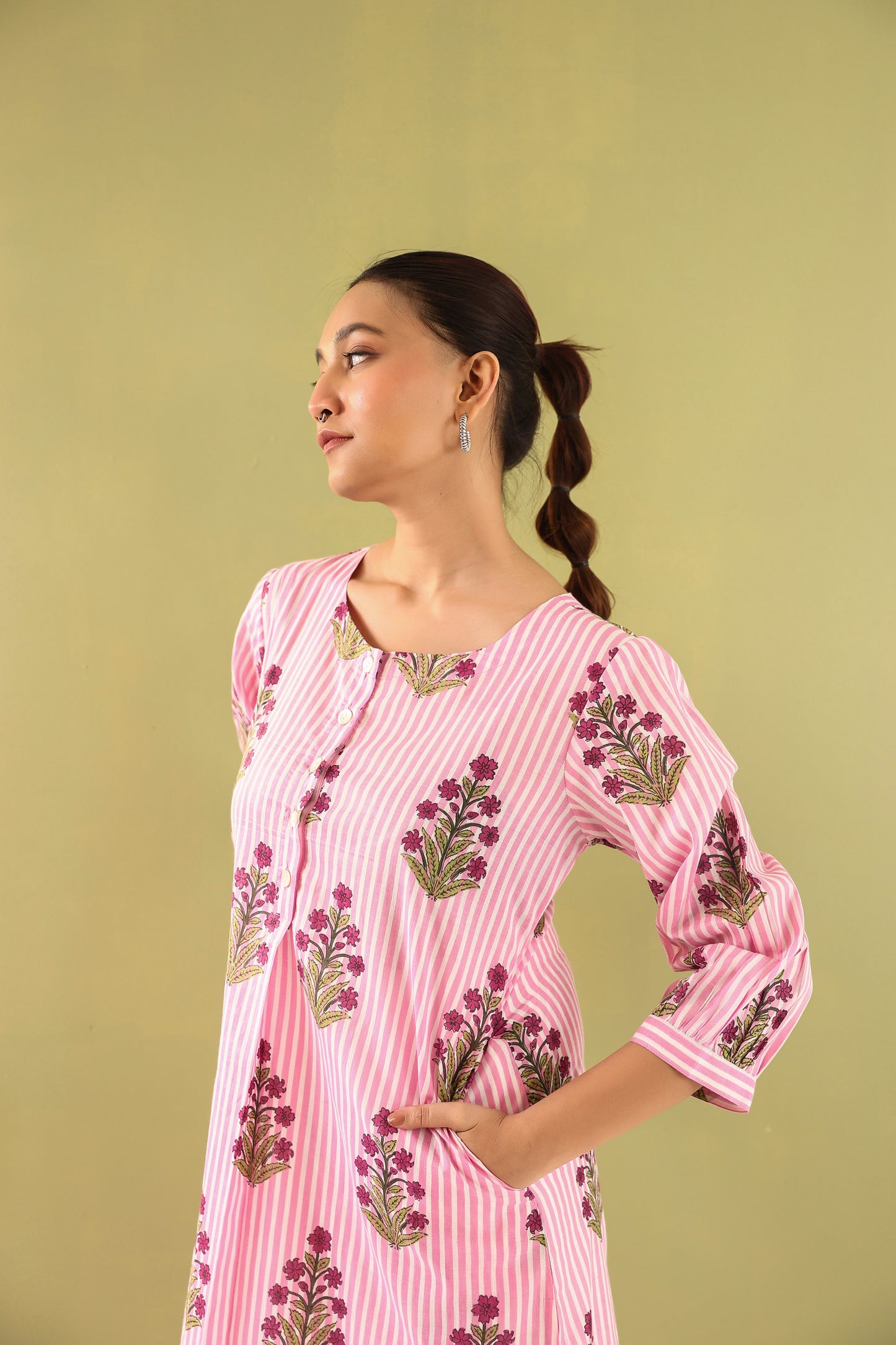 Pink Doubloon Cotton Coord Set