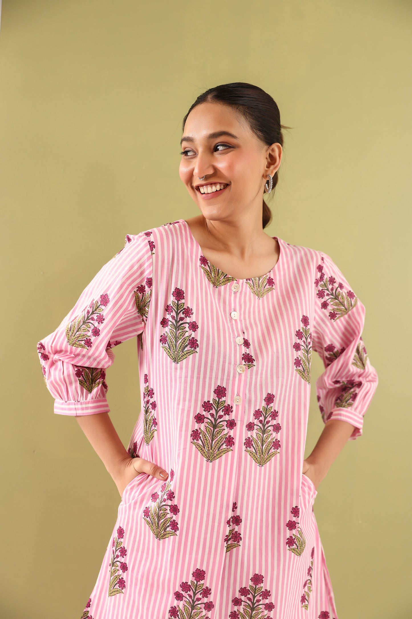 Pink Doubloon Cotton Coord Set