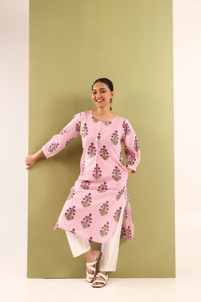 Pink Doubloon Cotton Coord Set
