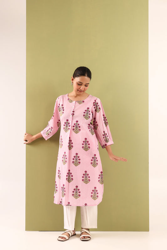 Pink Doubloon Cotton Coord Set
