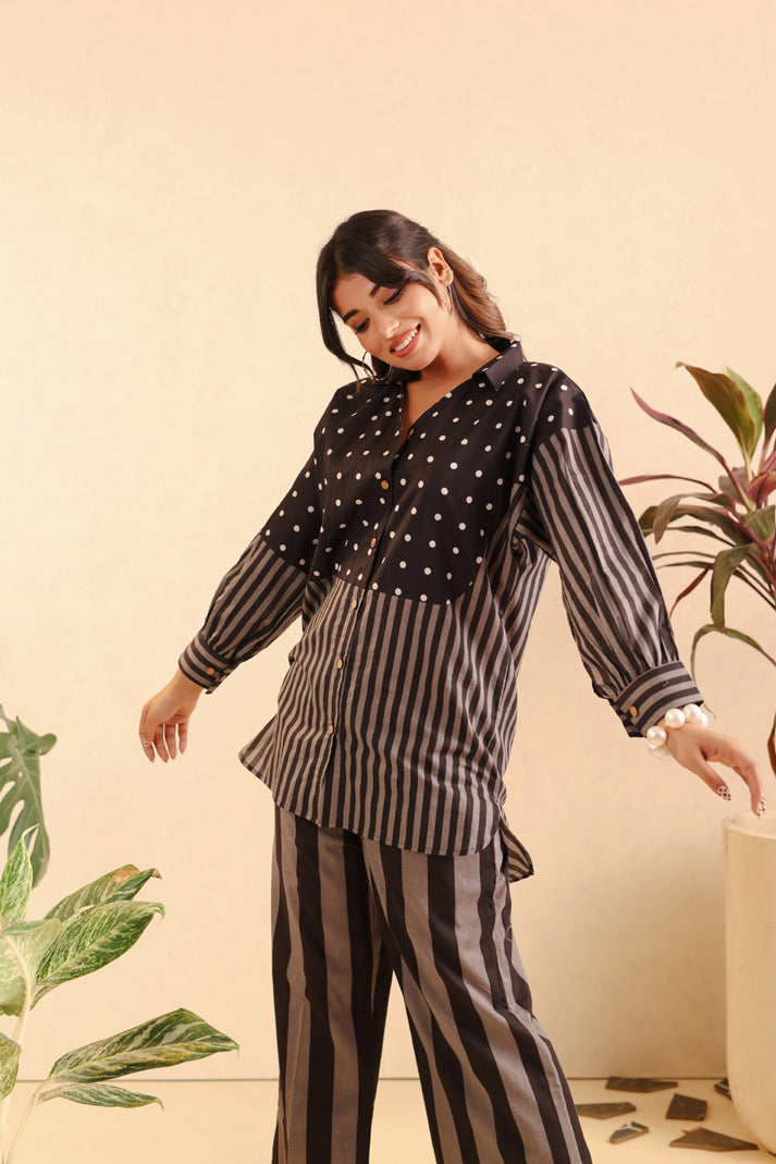 Monochrome Melody Cotton Coord Set