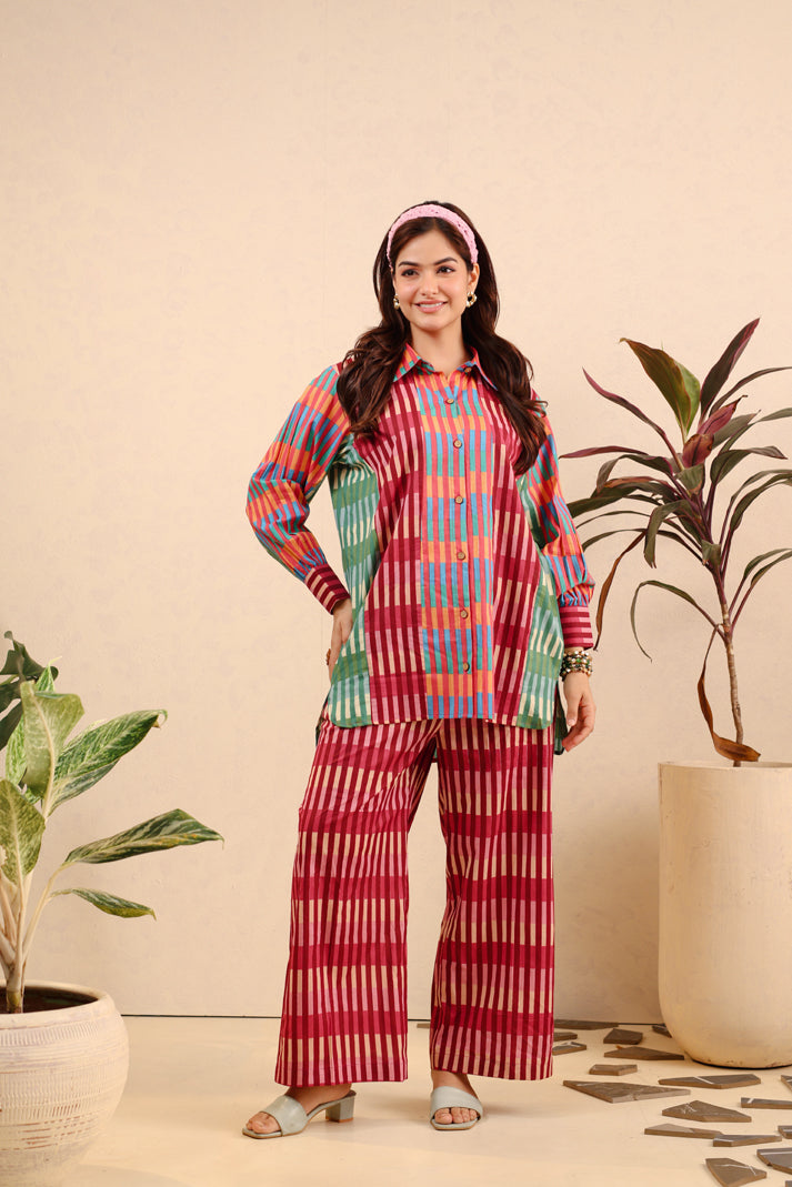 Carnival Checks Cotton Coord Set