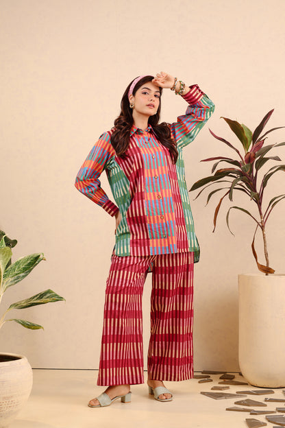 Carnival Checks Cotton Coord Set