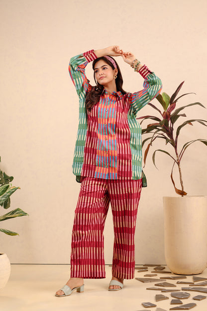 Carnival Checks Cotton Coord Set