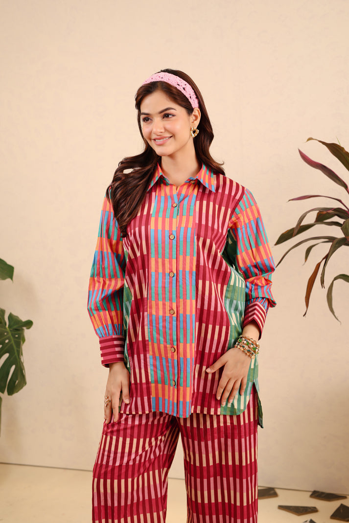 Carnival Checks Cotton Coord Set