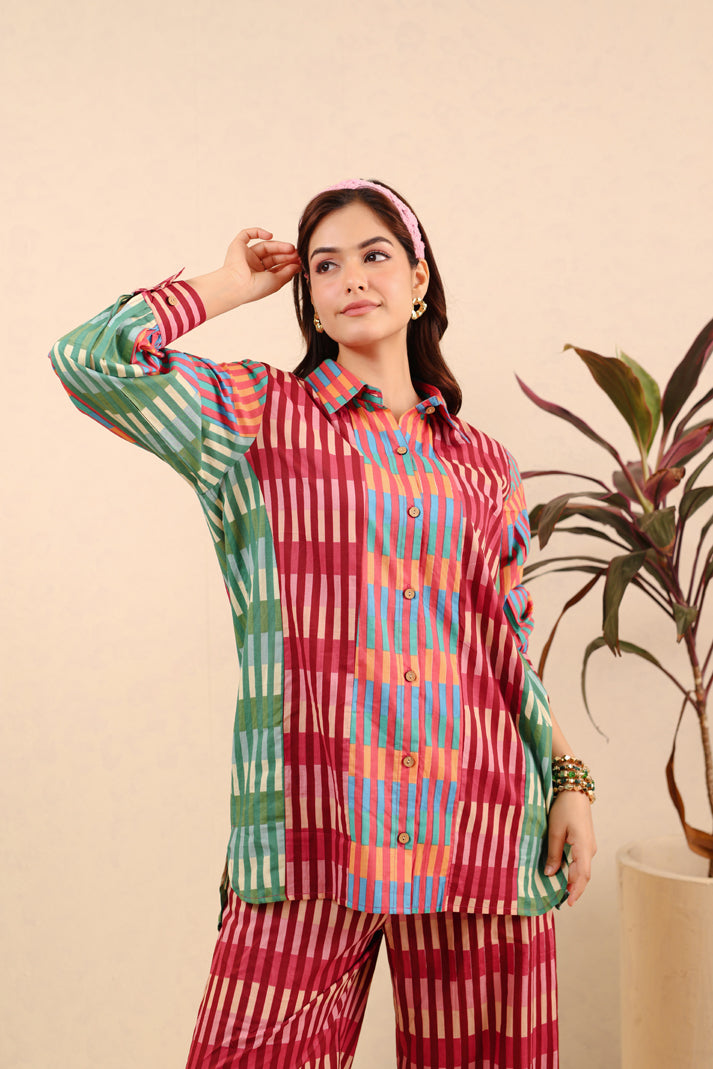 Carnival Checks Cotton Coord Set
