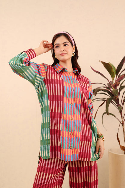 Carnival Checks Cotton Coord Set