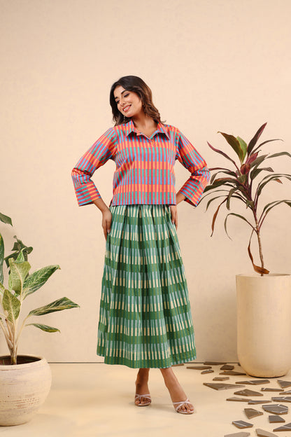 Tropical Harmony Top & Skirt Set