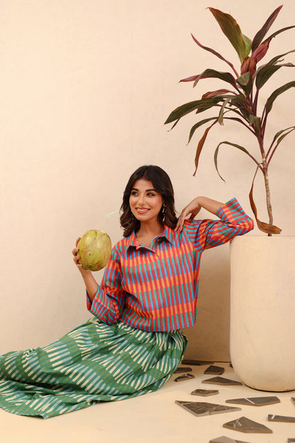 Tropical Harmony Top & Skirt Set