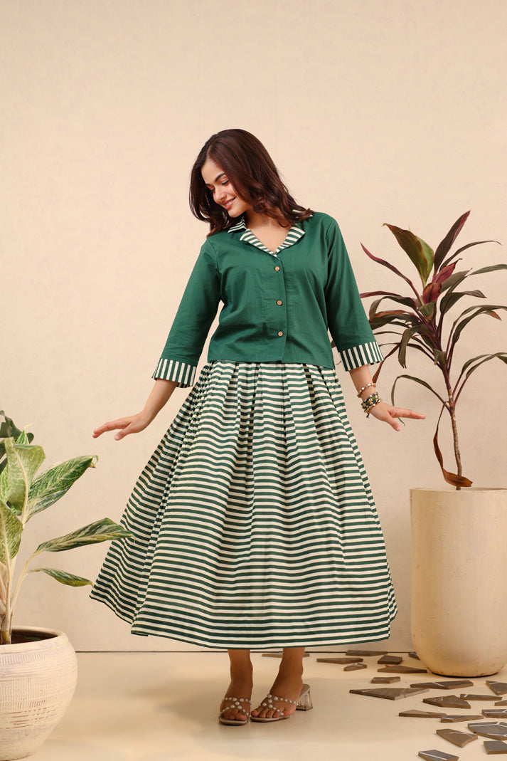 Green Tea Breeze Skirt Set