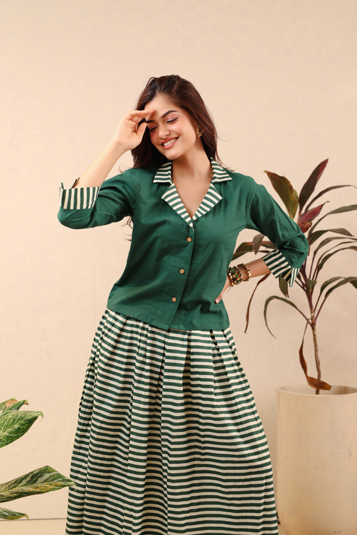 Green Tea Breeze Skirt Set