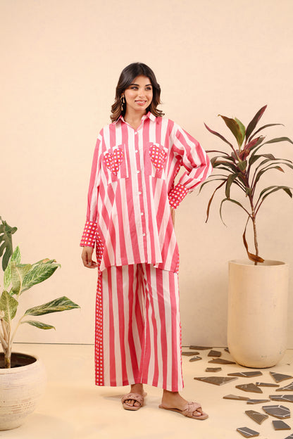 Rosé Romance Cotton Coord Set