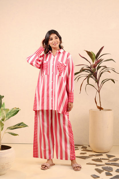Rosé Romance Cotton Coord Set