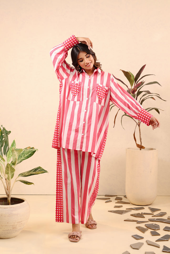 Rosé Romance Cotton Coord Set