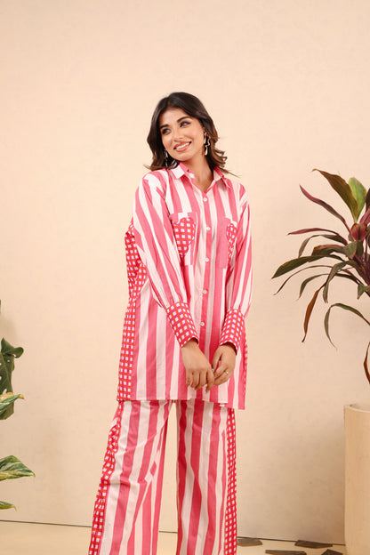 Rosé Romance Cotton Coord Set