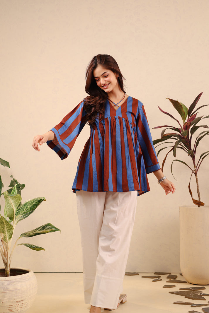 Indigo Spice Cotton Coord Set