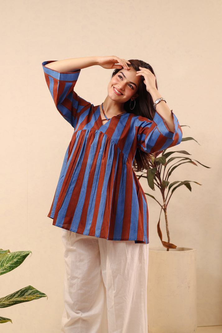 Indigo Spice Cotton Coord Set