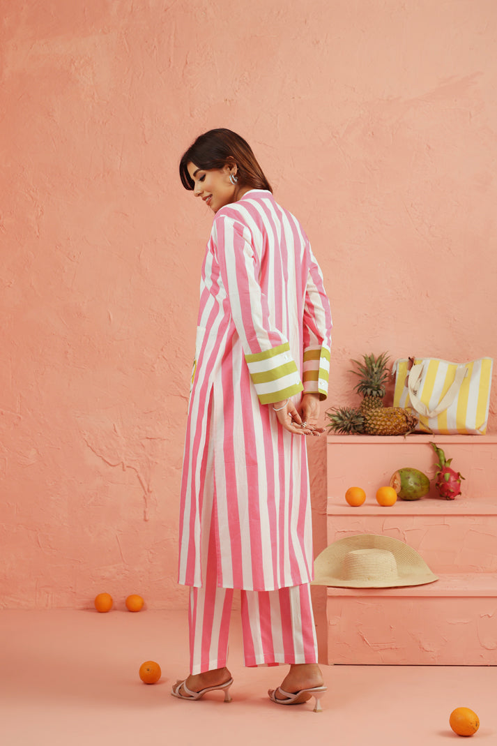 Blush Blossom Stripe Coord Set