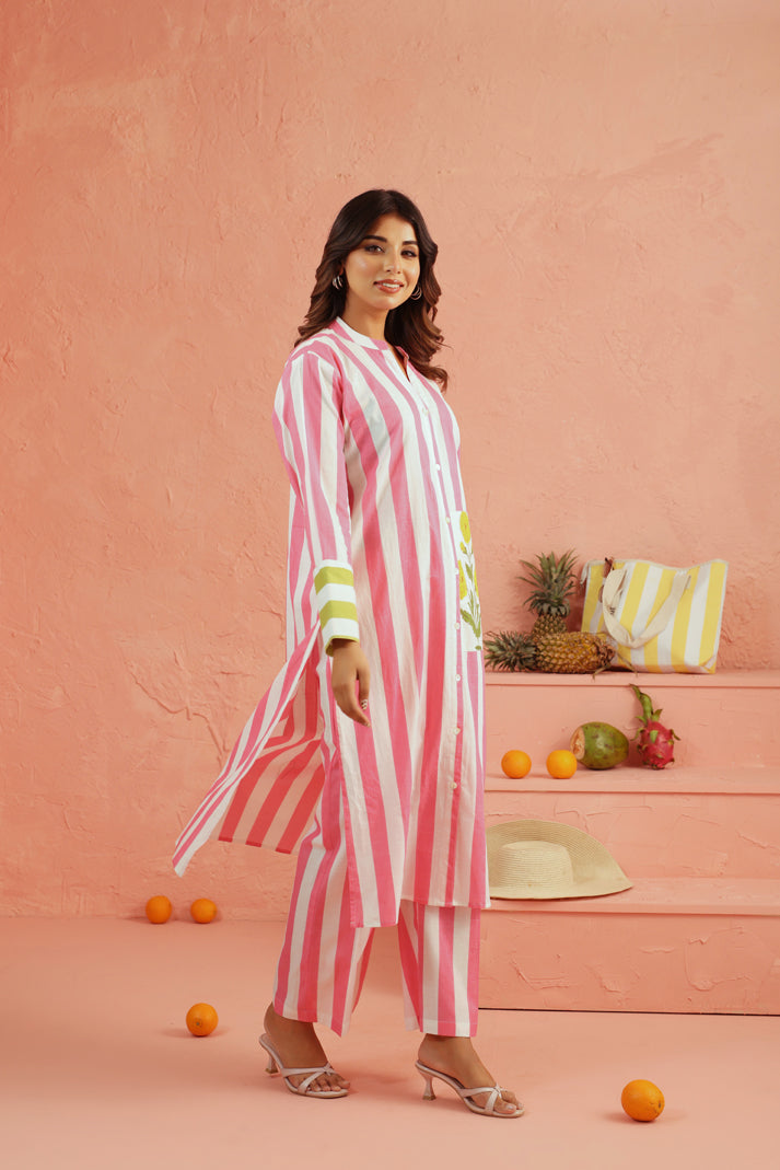 Blush Blossom Stripe Coord Set
