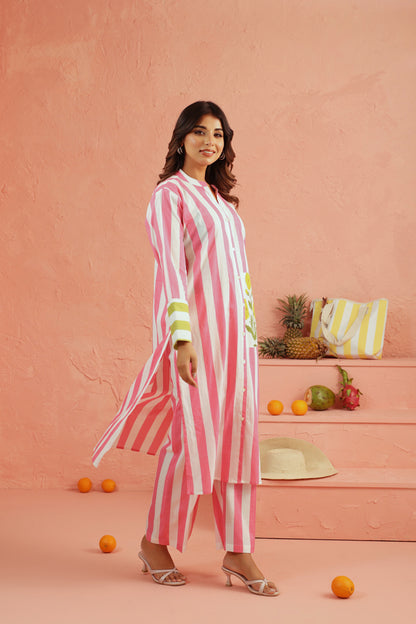 Blush Blossom Stripe Coord Set