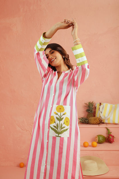 Blush Blossom Stripe Coord Set