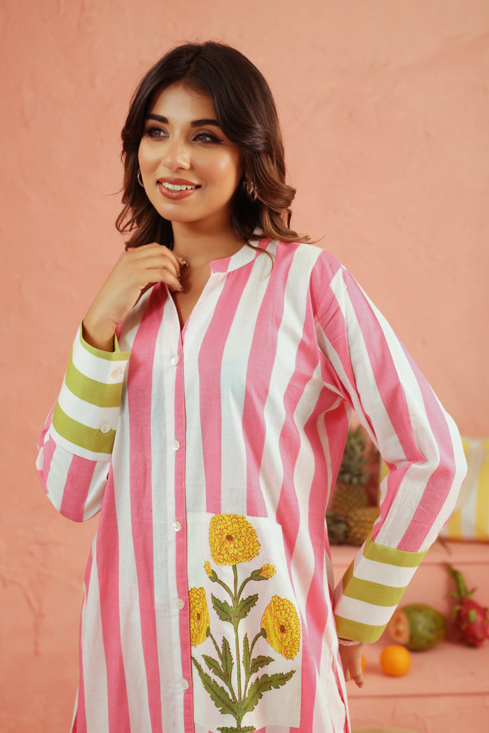 Blush Blossom Stripe Coord Set