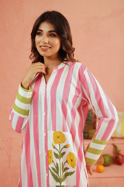 Blush Blossom Stripe Coord Set