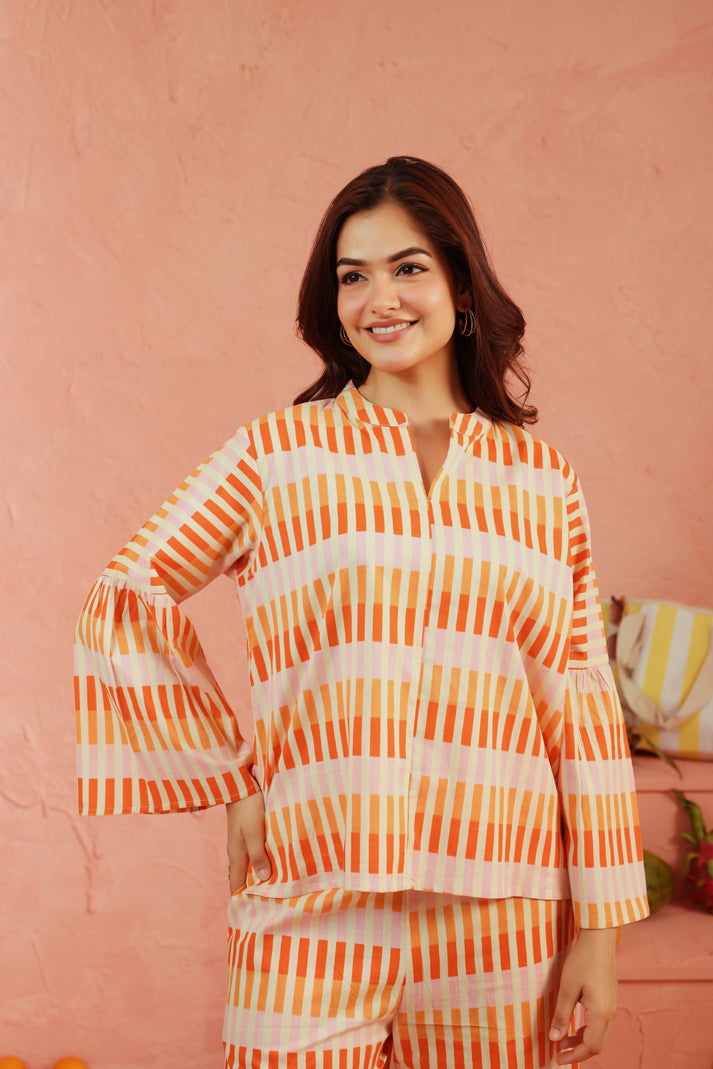 Citrus Glow Cotton Coord Set