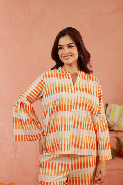 Citrus Glow Cotton Coord Set