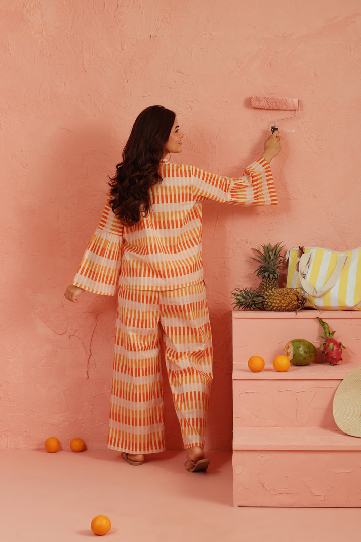 Citrus Glow Cotton Coord Set