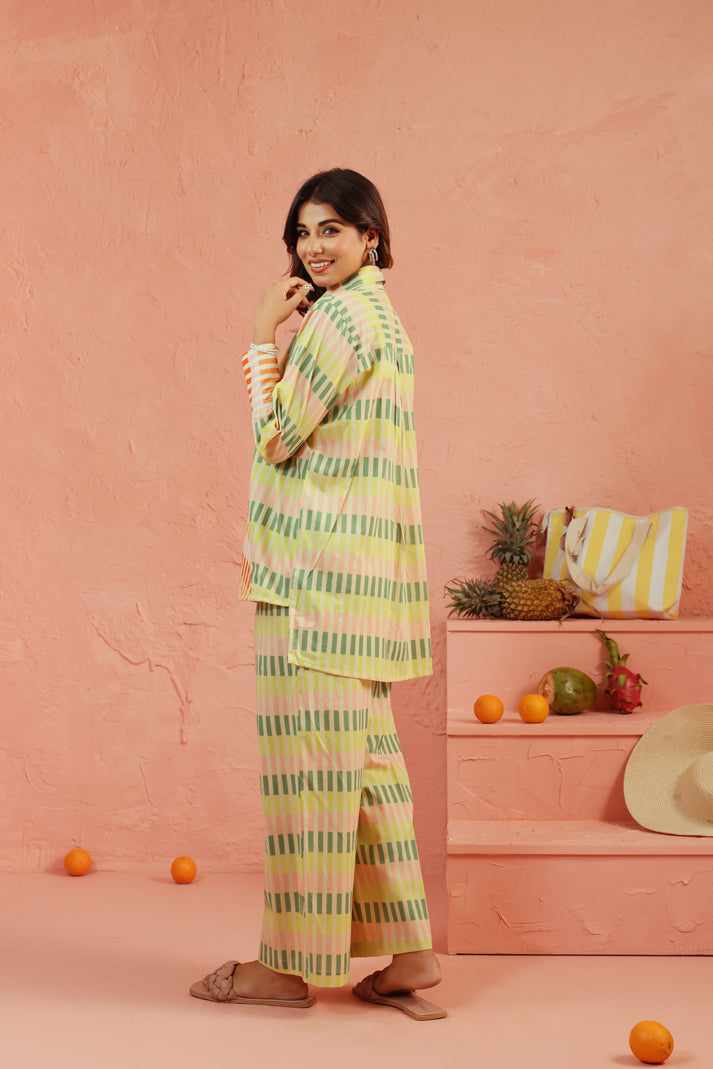 Pistachio Punch Cotton Co-ord Set
