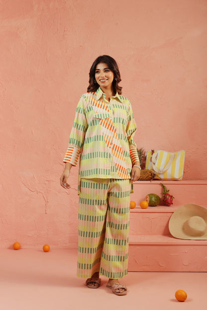 Pistachio Punch Cotton Co-ord Set