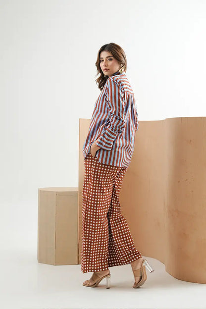 Cinnamon Contrast Cotton Coord Set