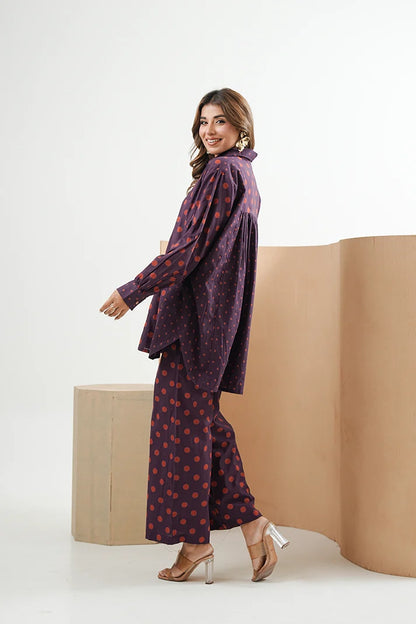 Mauve Muse Polka Co-Ord Set