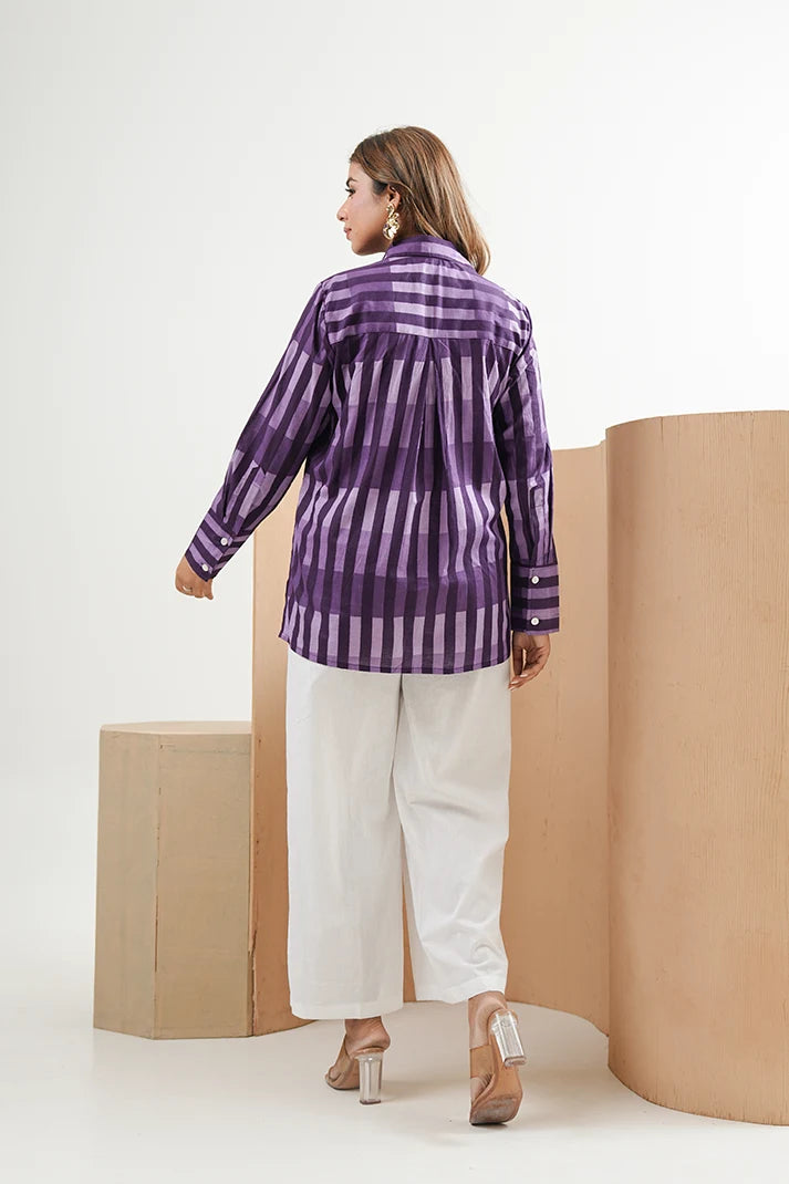 Violet Rhythm Cotton Coord Set