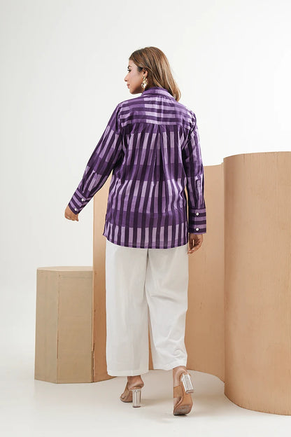 Violet Rhythm Cotton Coord Set