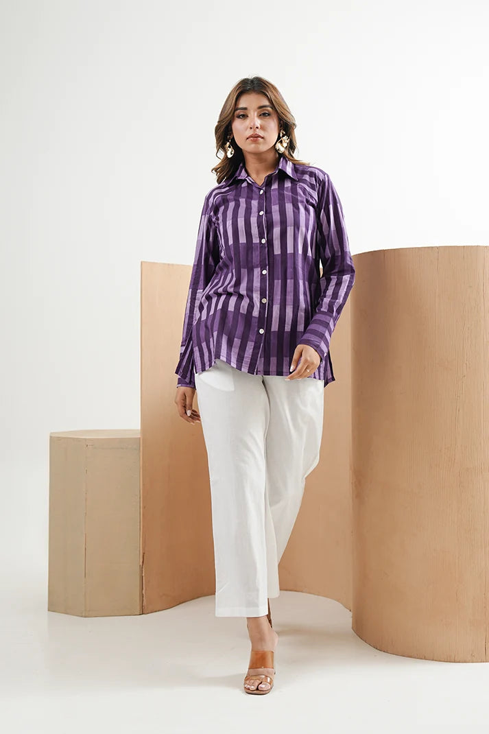 Violet Rhythm Cotton Coord Set