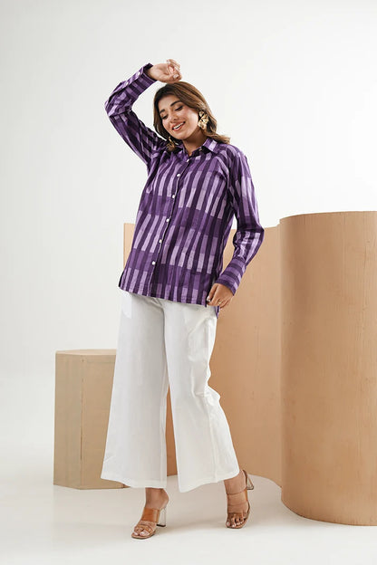 Violet Rhythm Cotton Coord Set