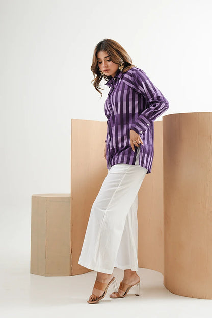 Violet Rhythm Cotton Coord Set