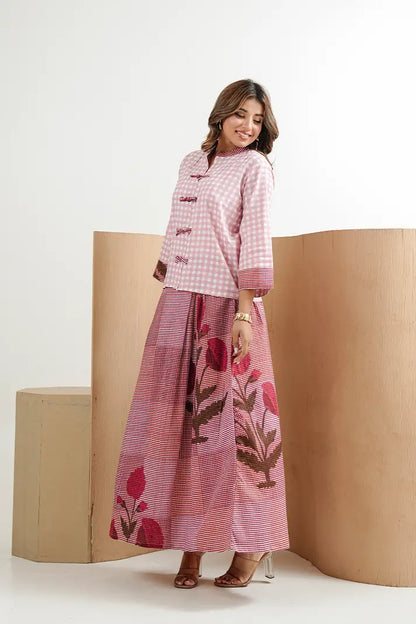 Gulabi Garden Cotton Skirt Set
