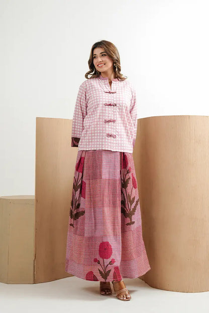 Gulabi Garden Cotton Skirt Set