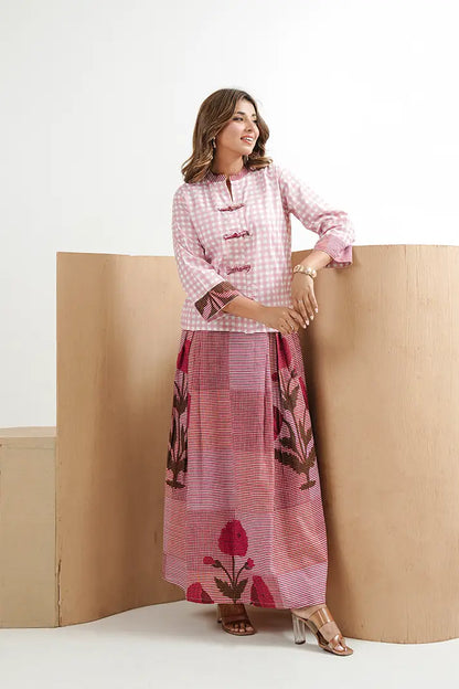 Gulabi Garden Cotton Skirt Set