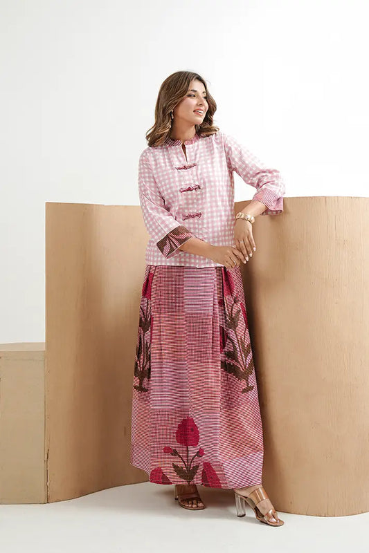 Gulabi Garden Cotton Skirt Set