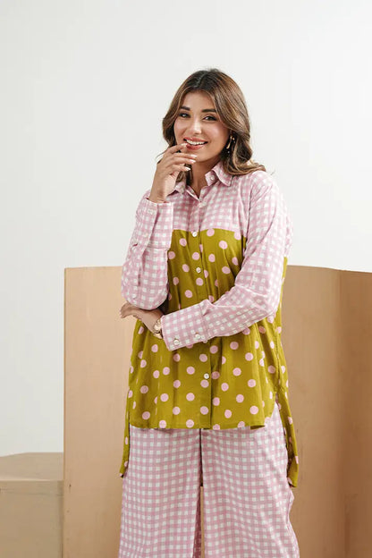 Pink Pop Polka Co-Ord Cotton Set