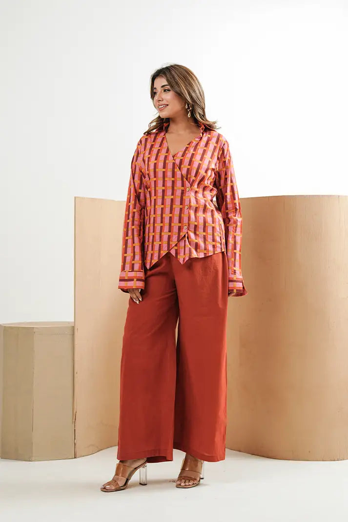 Geometric Glow Cotton Co-Ord Set