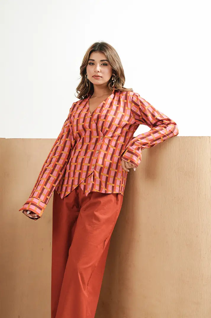 Geometric Glow Cotton Co-Ord Set