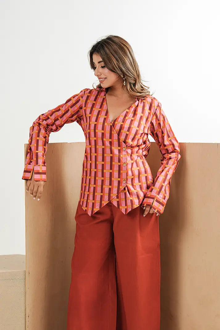 Geometric Glow Cotton Co-Ord Set