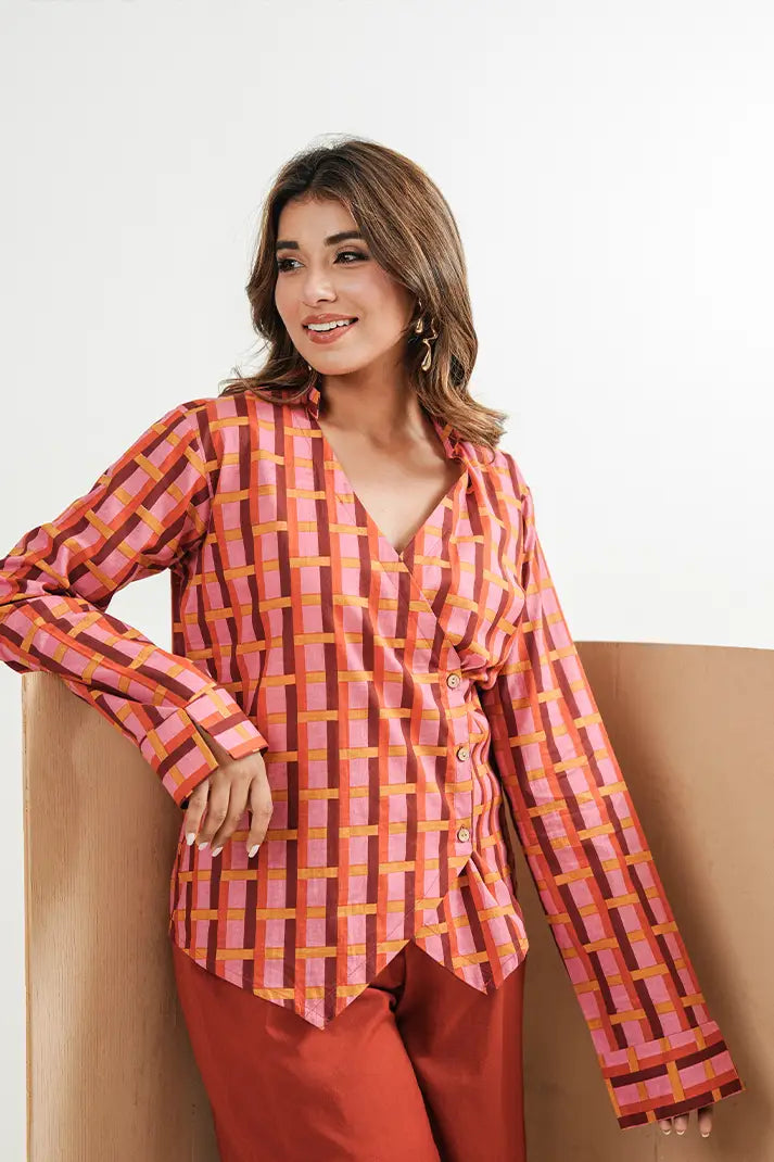 Geometric Glow Cotton Co-Ord Set